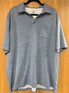 Ascend Men's Heather Blue Pocket Polo